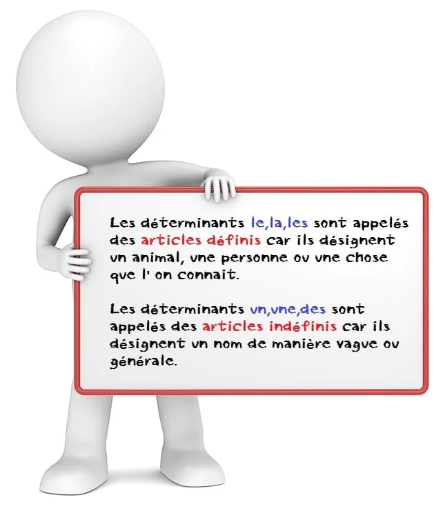 L'article défini et l'article indéfini cours de français
