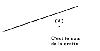Nommer des droites avec des lettres et des parenthèses