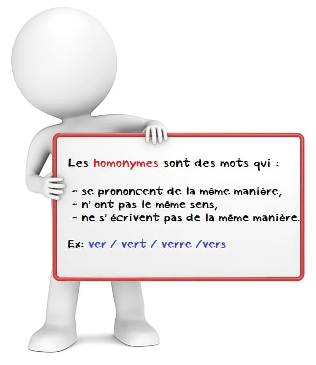 L'homonyme cours de français