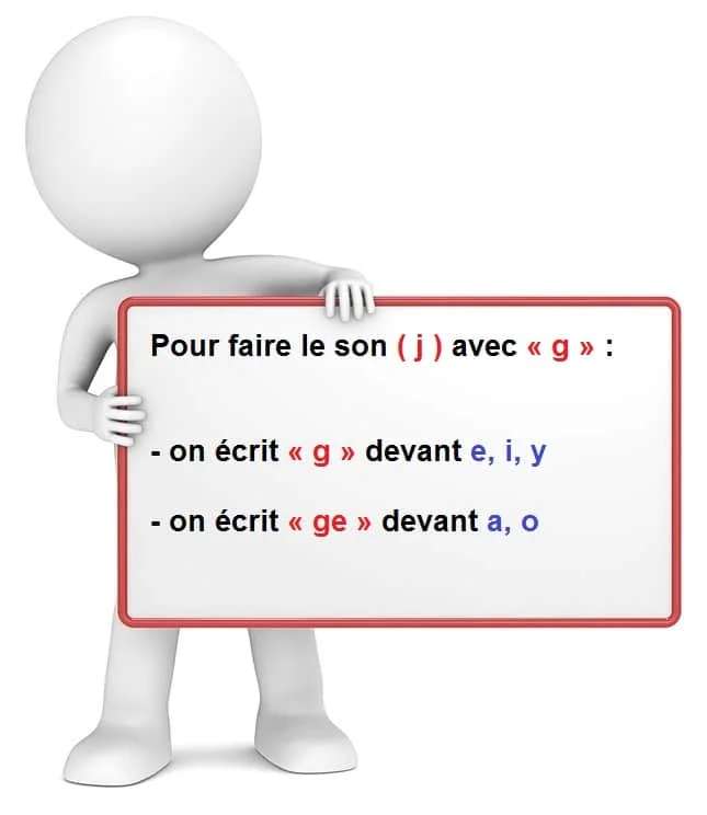 Le son (j) avec « ge » ou « g » cours de français