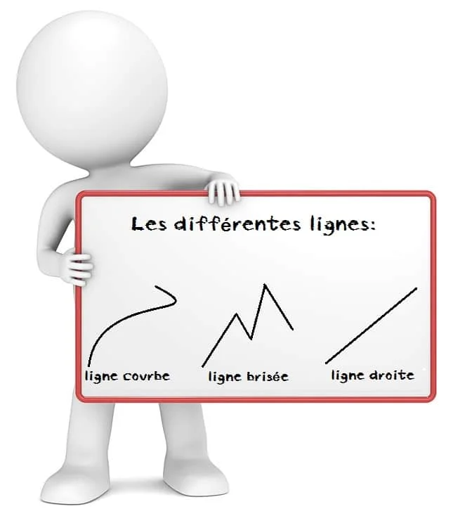 Ligne droite, courbe ou brisée cours de maths