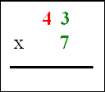 Poser une multiplication en colonnes cours de mathématiques