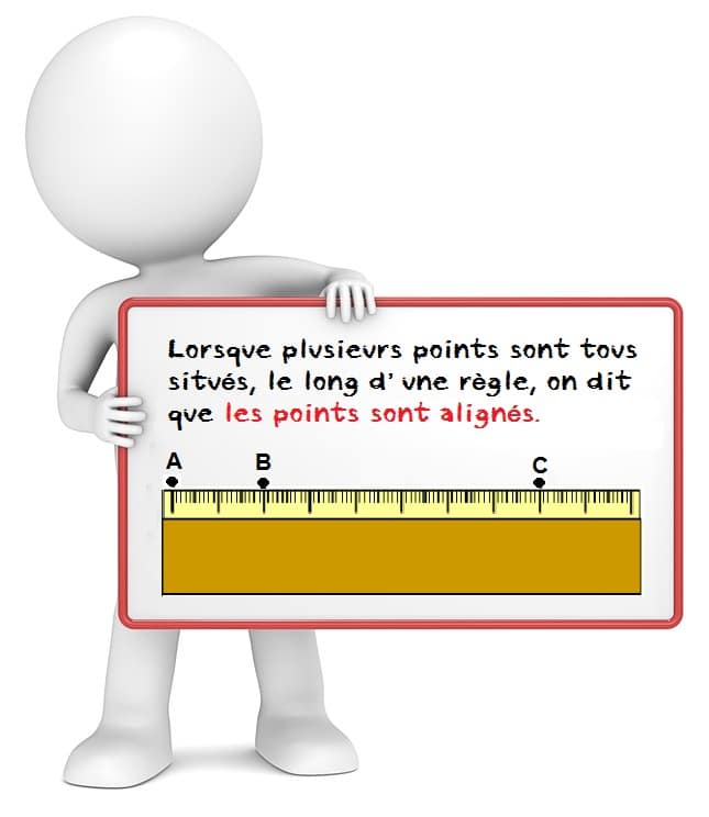 Alignement de points cours de mathématiques