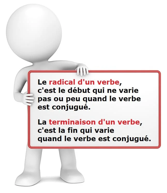 Le radical et la terminaison du verbe cours de français