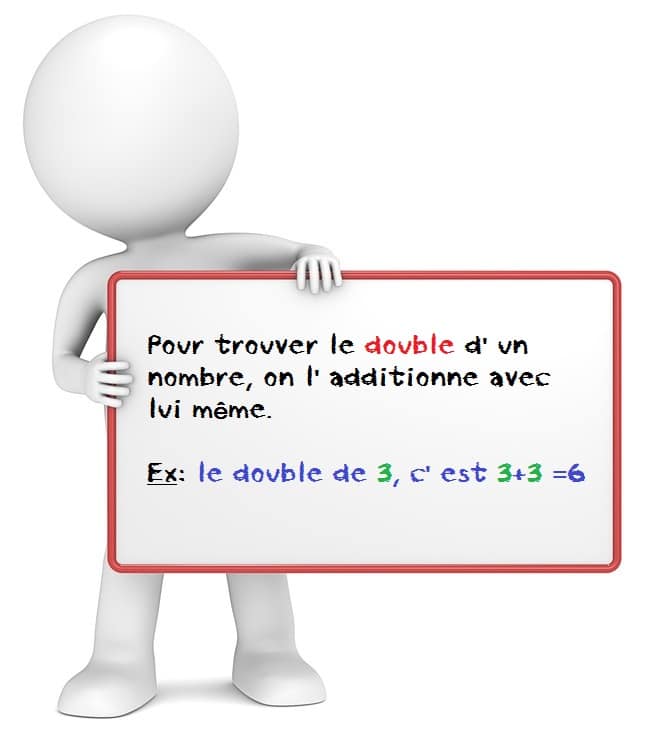 Le double d'un nombre cours de maths