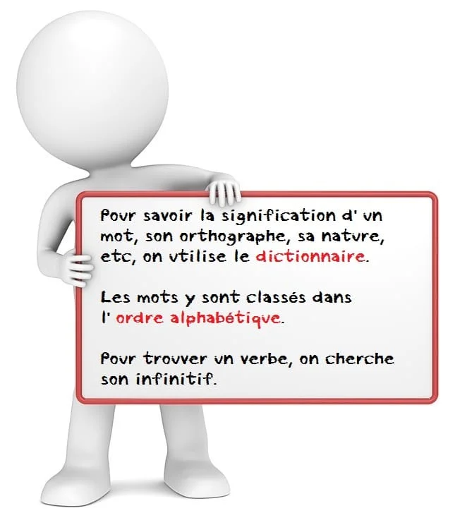 Utiliser le dictionnaire et les mots repères cours de français