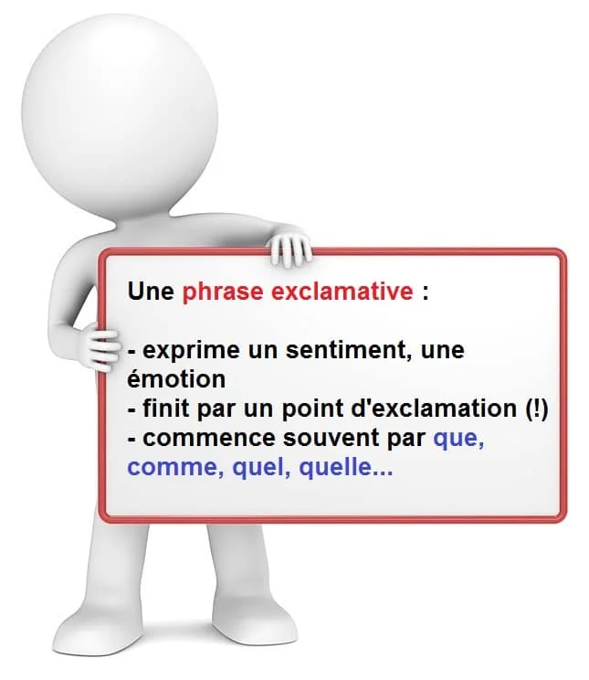 La phrase exclamative cours de français