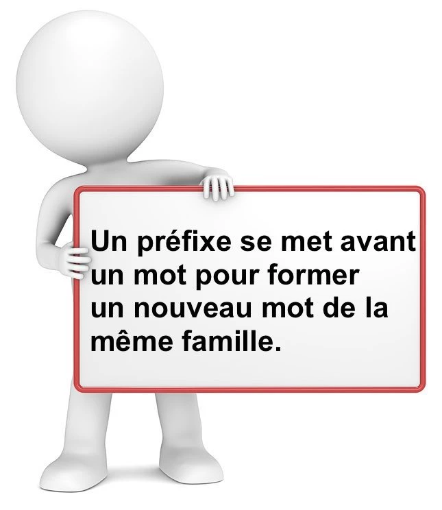 Le préfixe cours de français