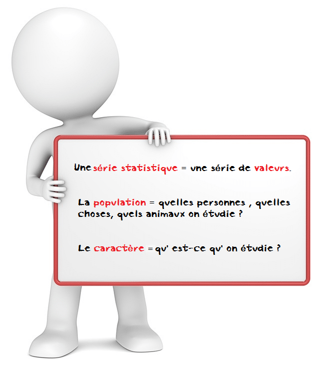 Population, caractère et valeurs cours de mathématiques