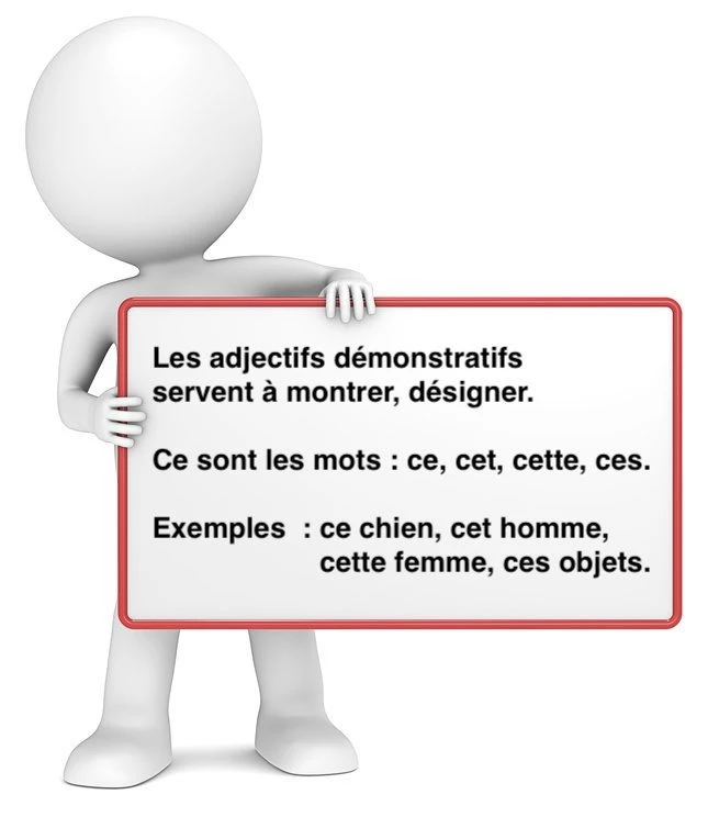 L' adjectif démonstratif cours de français