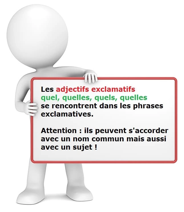 L'adjectif exclamatif cours de français