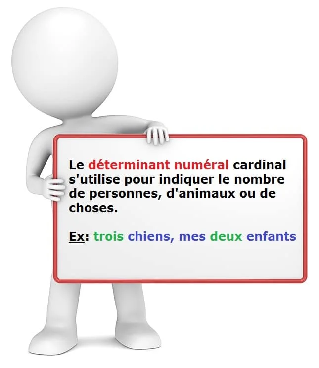 Les déterminants numéraux cardinaux cours de français