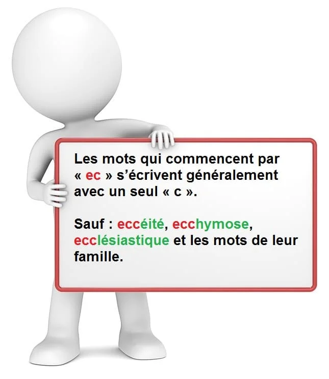 Mots qui commencent par EC cours de français