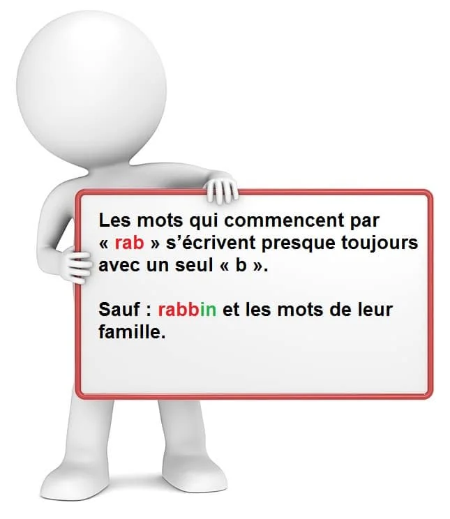 Les mots qui commencent par « rab » cours de français