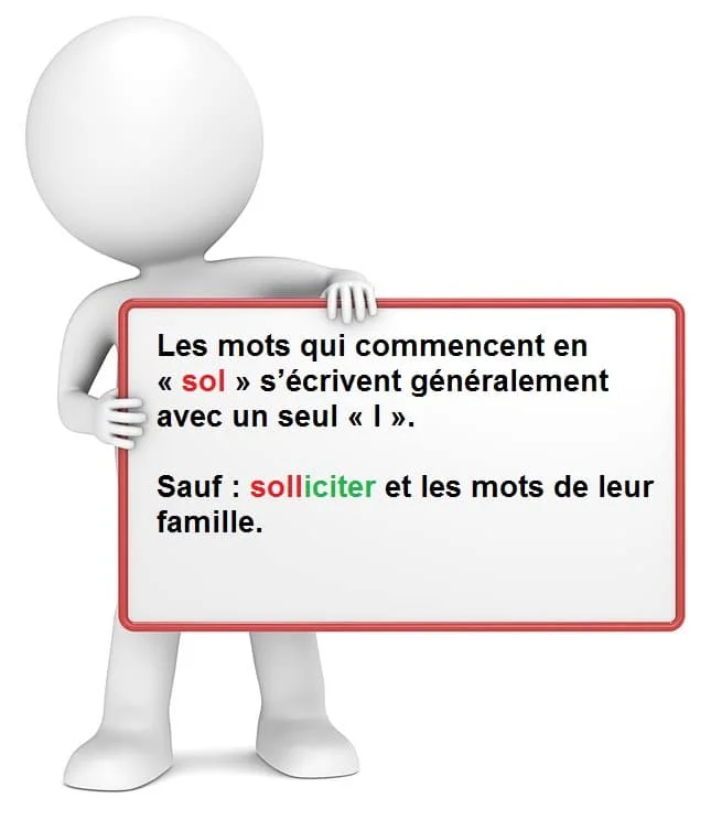 Les mots qui commencent par « sol » cours de français