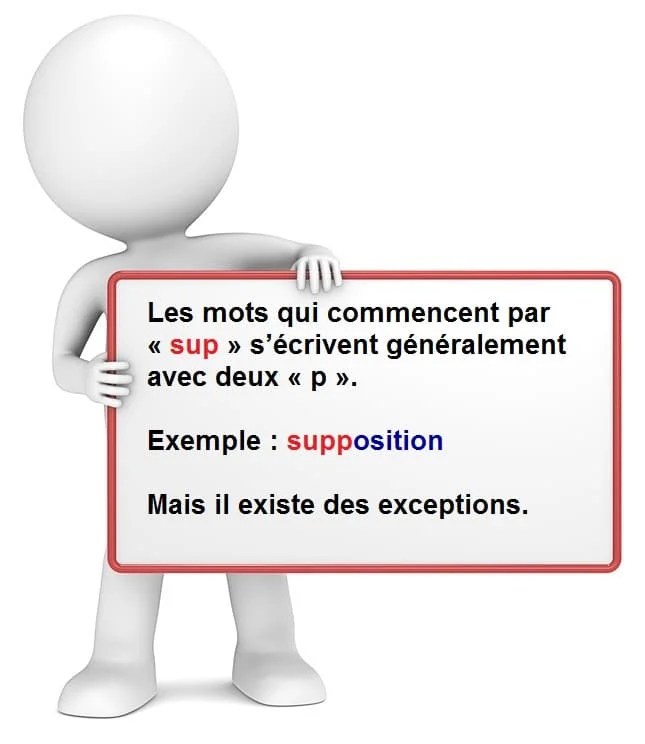 Les mots qui commencent par « sup » cours de français