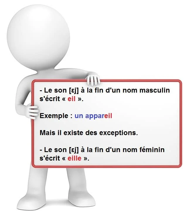 Les noms qui se terminent par [εj] - eil, eille cours de français