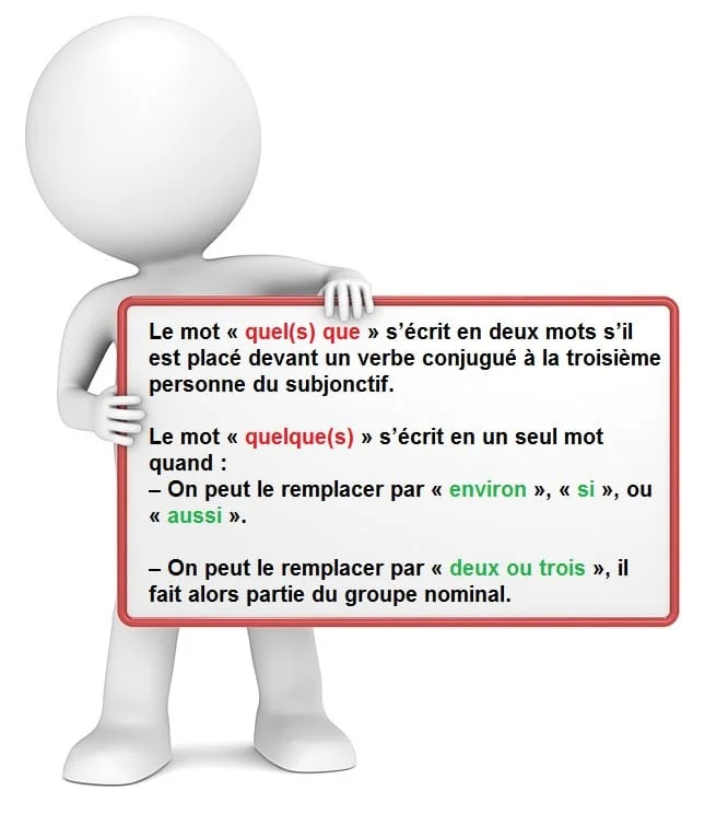 Quelque, quel que cours de français