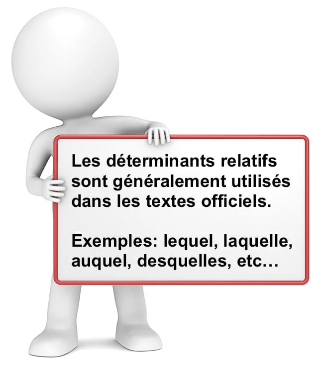 Le déterminant relatif cours de français