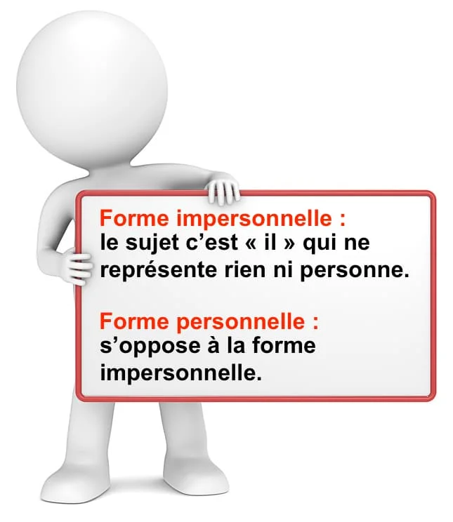 La forme personnelle et la forme impersonnelle cours de français