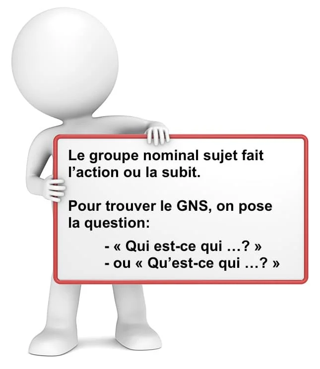 Le groupe nominal sujet (GNS) cours de français