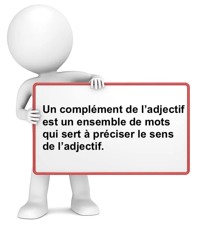 Le complément de l'adjectif cours de français