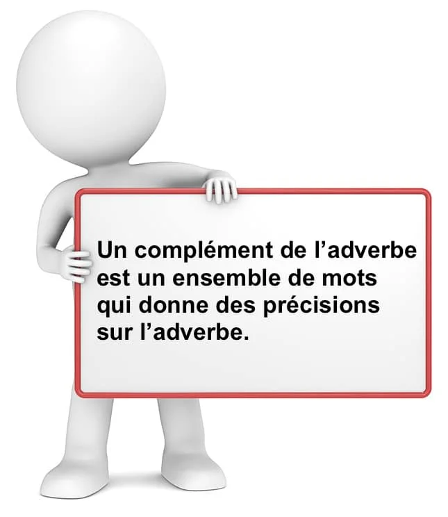 Le complément de l'adverbe cours de français