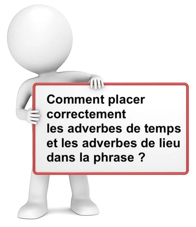 Place des adverbes de temps et de lieu cours de français