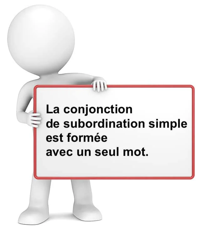 La conjonction de subordination simple cours de français