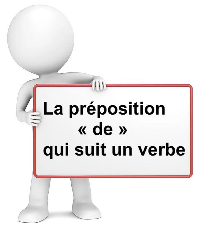 La préposition DE qui suit un verbe cours de français