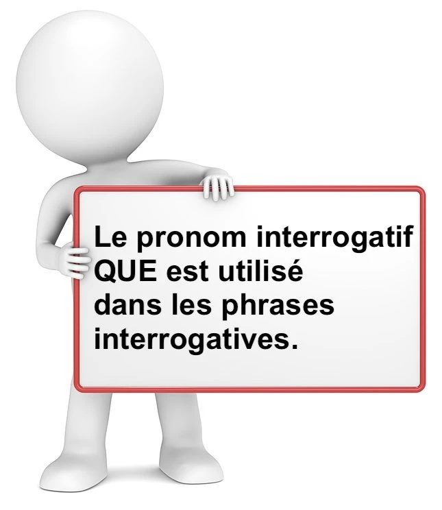 Le pronom interrogatif QUE cours de français