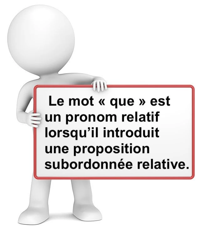 Le pronom relatif QUE : cours de français