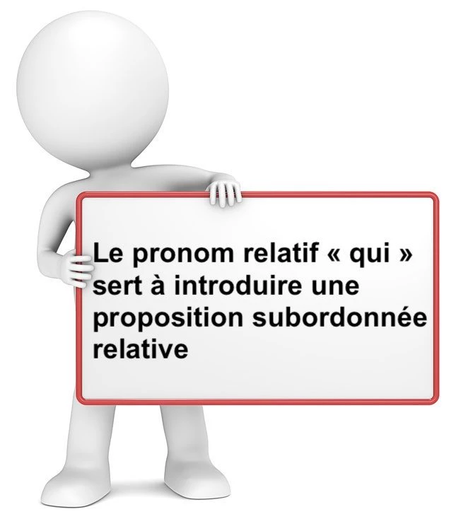 Le pronom relatif QUI - cours de français