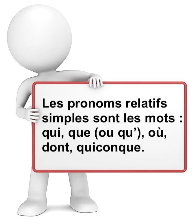 Le pronom relatif simple cours de français