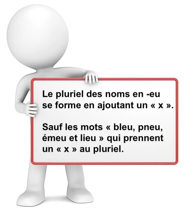 Les noms finissant en -eu au pluriel cours de français