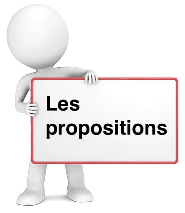 Les propositions cours de grammaire française