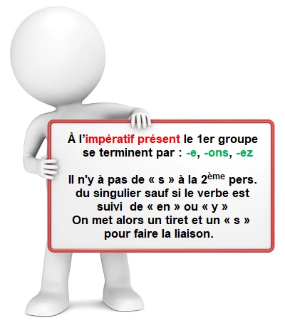 L'impératif présent des verbes du premier groupe cours de français