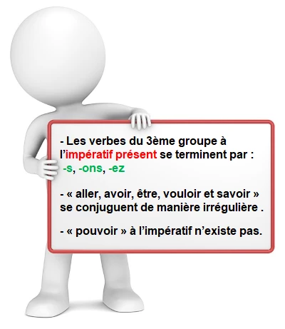 L'impératif présent des verbes du troisième groupe cours de français