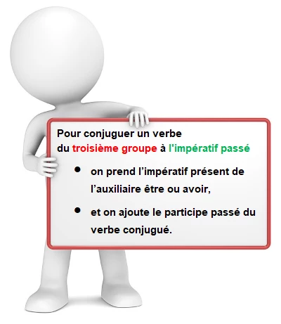 Verbes du 3ème groupe à l'impératif passé cours de français
