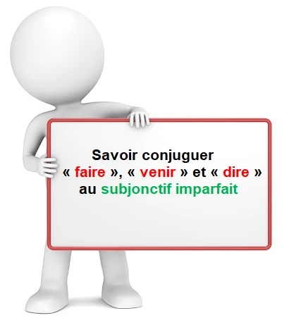 Les verbes faire, dire, venir au subjonctif imparfait cours de français