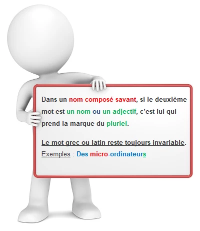 Le pluriel des noms composés formés à partir d'un nom savant cours de français