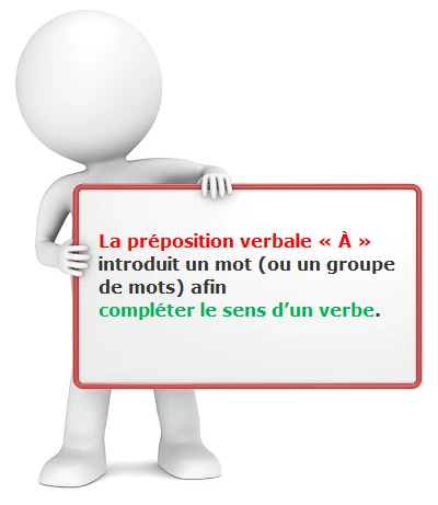 À comme préposition verbale cours de français