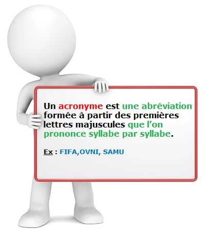 C'est quoi un acronyme ? cours de français